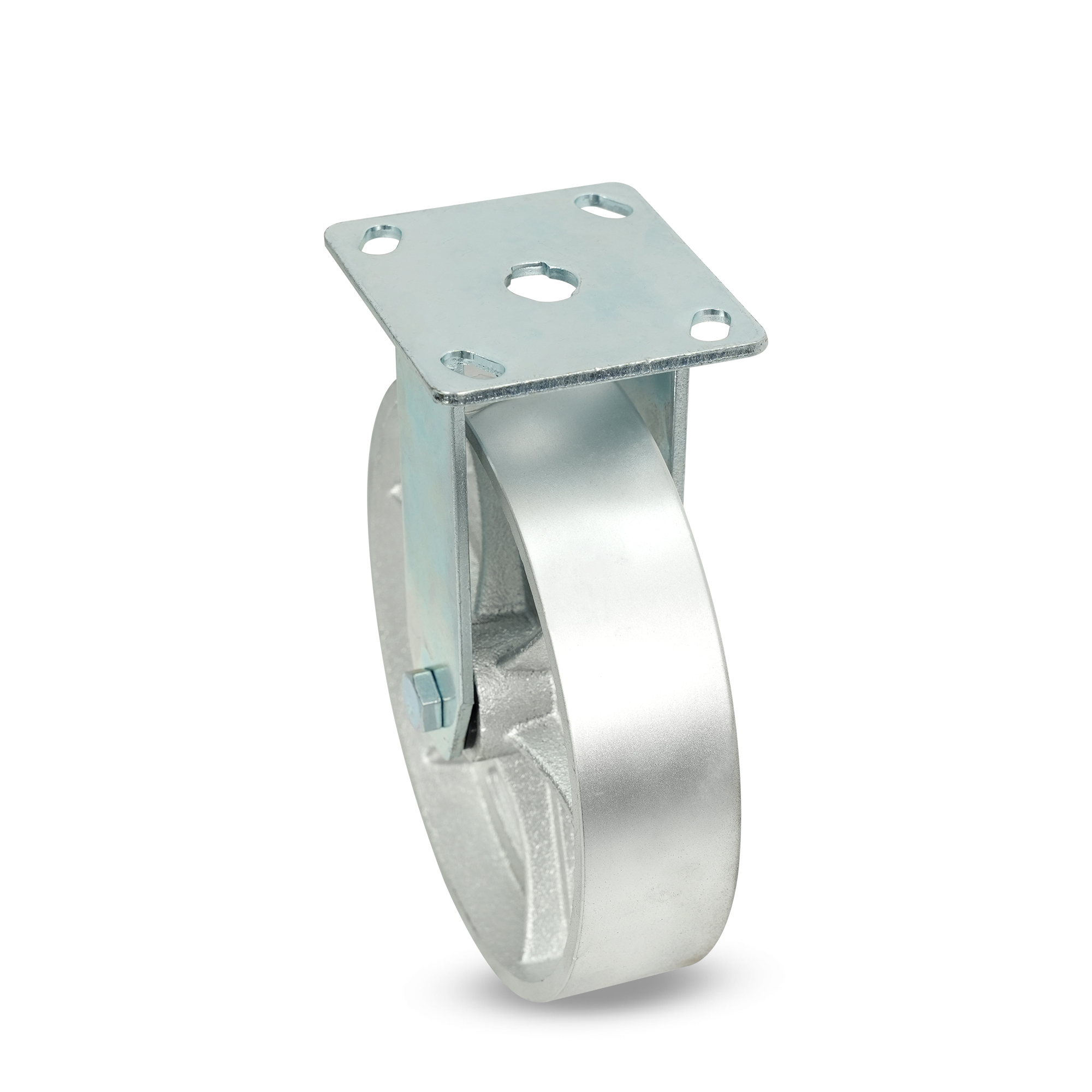 Klutch 8in. Steel Rigid Caster, 1000-Lb. Capacity
